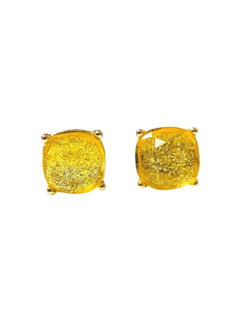 #KateSpade #GlitterEarrings #StudEarrings #YellowJewelry #StatementEarrings